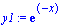y1 := exp(-x)