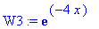W3 := exp(-4*x)