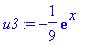 u3 := -1/9*exp(x)