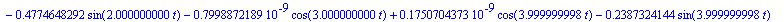 fs[5](t) := 1.000000000+.4774648292e-9*cos(.9999999999*t)-.9549296583*sin(.9999999999*t)+.1766619867e-8*cos(2.000000000*t)-.4774648292*sin(2.000000000*t)-.7998872189e-9*cos(3.000000000*t)+.1750704373e-...
