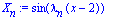 X[n] := sin(lambda[n]*(x-2))