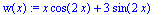 w(x) := x*cos(2*x)+3*sin(2*x)