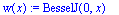 w(x) := BesselJ(0,x)