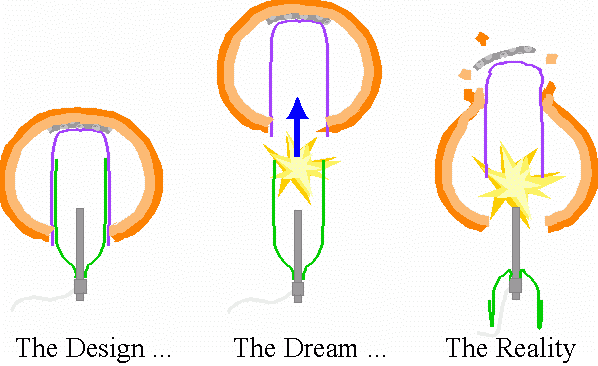 a failed pumpkin-rocket design